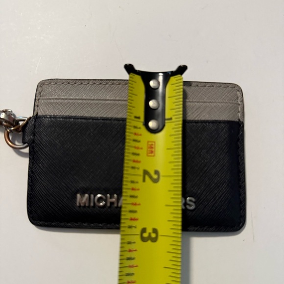 Michael Kors Black and Gray Card Holder with Chain - Picture 4 of 6